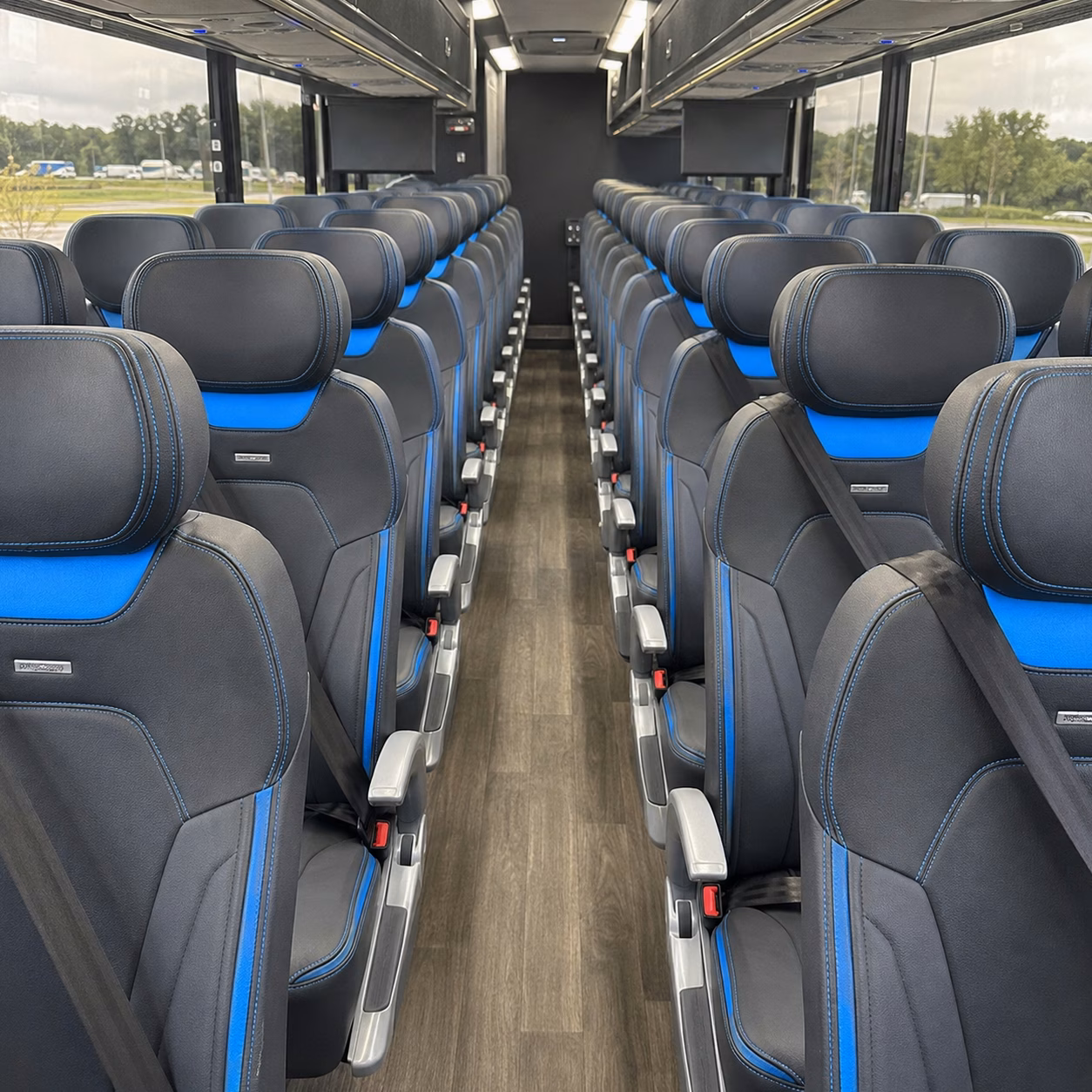 56 passenger charter bus interior